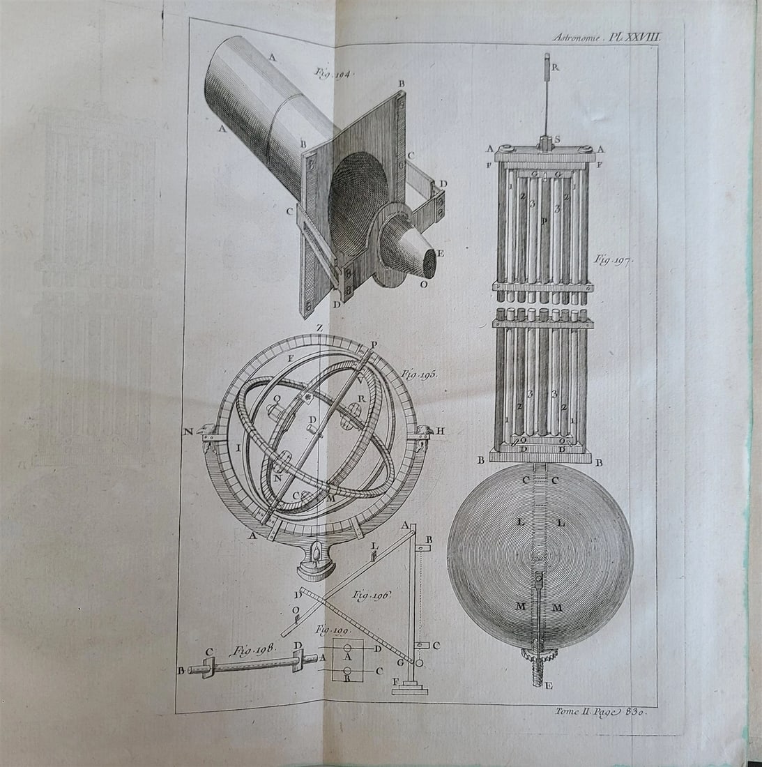 1771 ASTRONOMY by Joseph M. de La Lande 2 VOLUMES ILLUSTRATED antique in FRENCH - 20