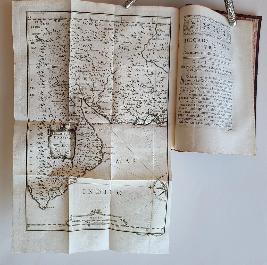 1778 HISTORY of PORTUGUESE in ASIA by JOAO DE BARROS 24 VOLS antique ILLUSTRATED - 10
