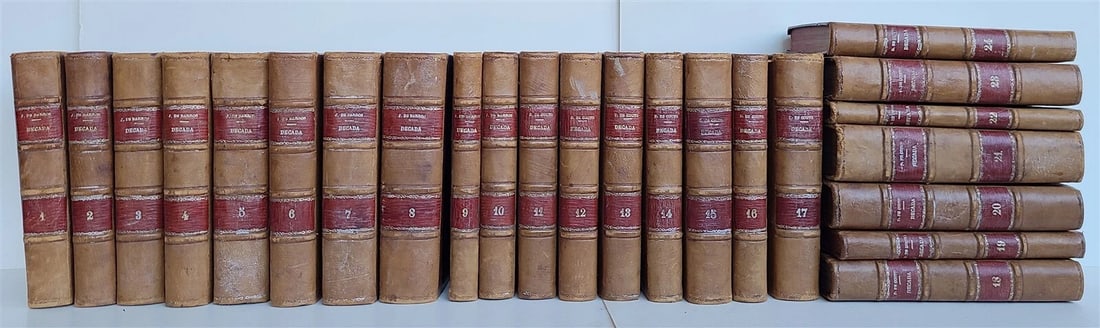 1778 HISTORY of PORTUGUESE in ASIA by JOAO DE BARROS 24 VOLS antique ILLUSTRATED - 2