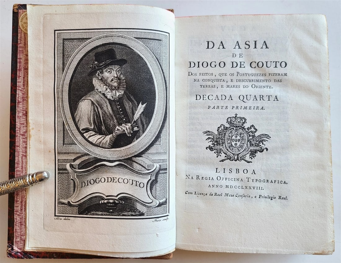 1778 HISTORY of PORTUGUESE in ASIA by JOAO DE BARROS 24 VOLS antique ILLUSTRATED - 7