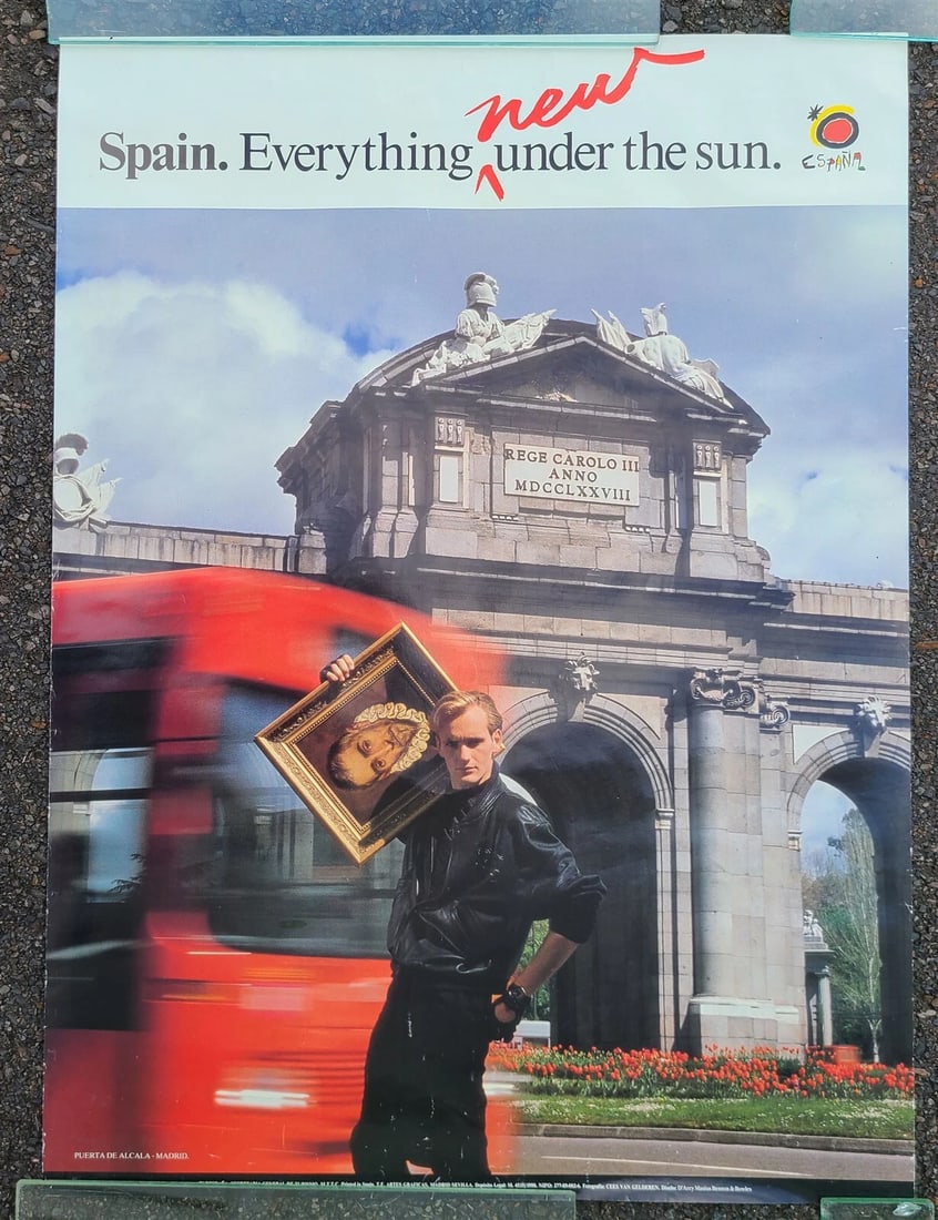 1970s SPAIN TRAVEL POSTER vintage Size 24.5 by 33": Principatus Silesiae MUNSTERBERGENSIS by HOMANN HEIRS Nuremberg, 1736 The land survey was done by J. W. Wieland, and corrected by M. v. Schubarth. With a large very attractive cartouche in the upper l