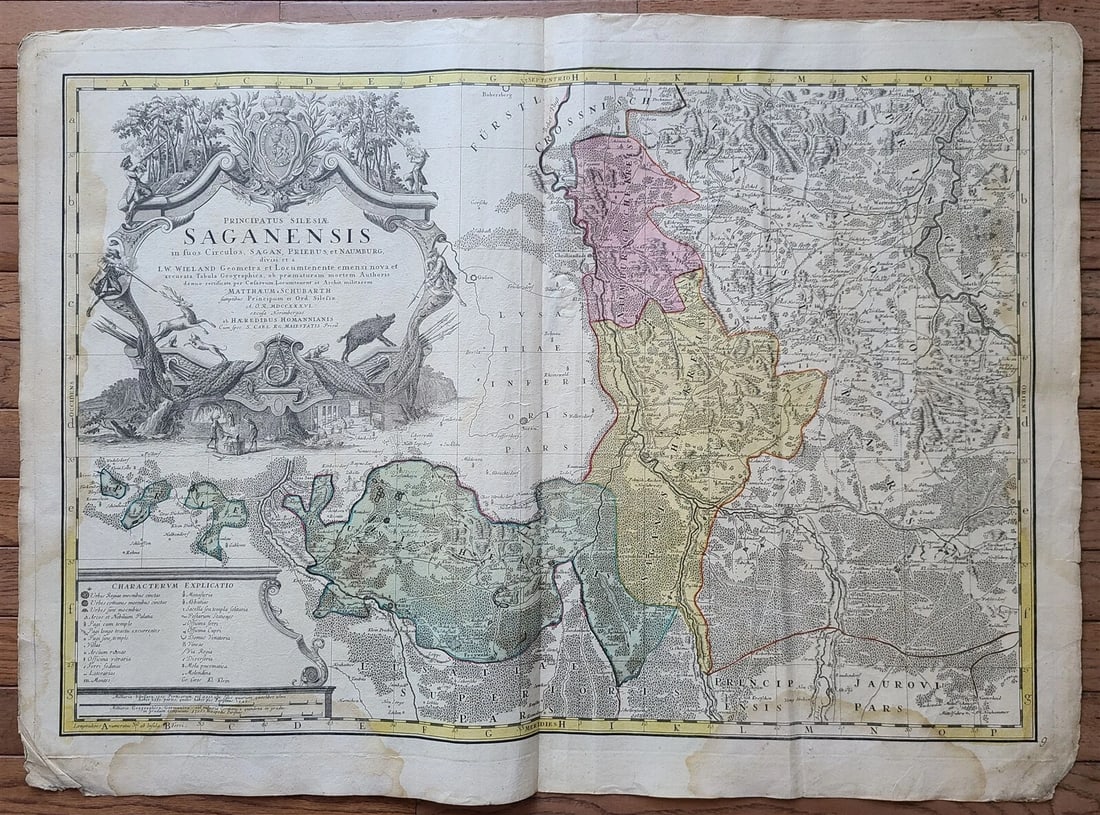 1736 LARGE MAP OF SILESIA POLAND SAGANENSIS antique 25 x 4 3/4" Duchy of Krnov: Honere De Balzac. Oeuvres Completes. Calmann Levy, Paris, 1892 50 volumes. Handsomely bound in 3/4 red leather over marbled boards, top edge gilt. Very good condition, minor wear of bindings Size 5
