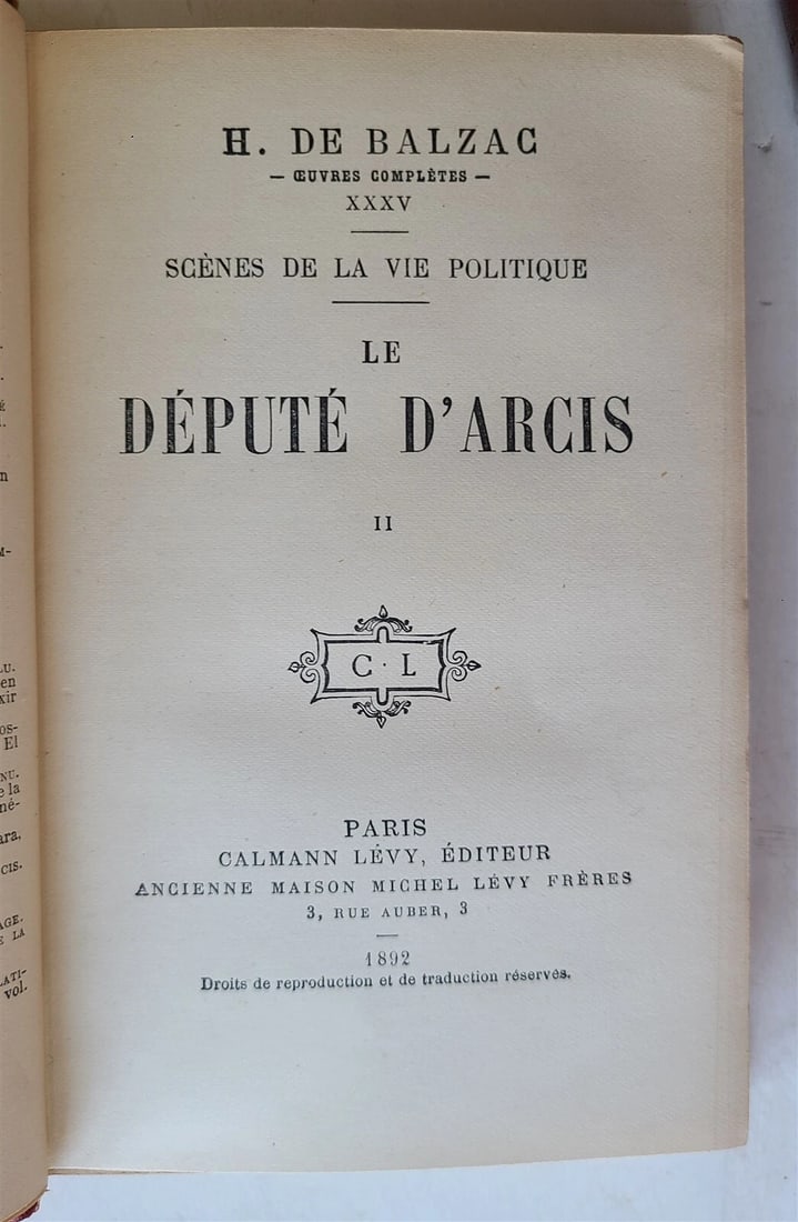 1892 50 VOLUMES of Honere De Balzac works antique FINE DECORATIVE BINDINGS - 4