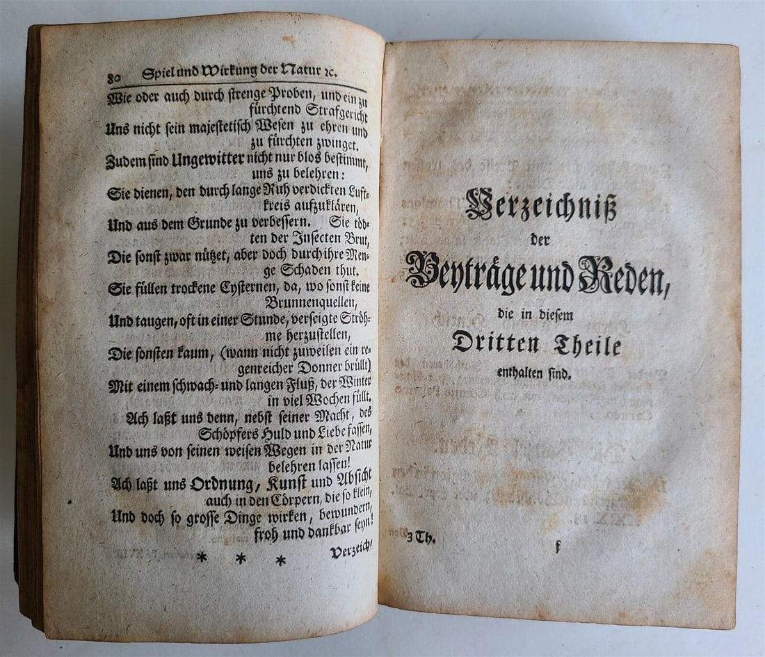 1739 COLLECTION OF SPEECHES by Vierter Theil NICELY BOUND antique GERMAN - 6