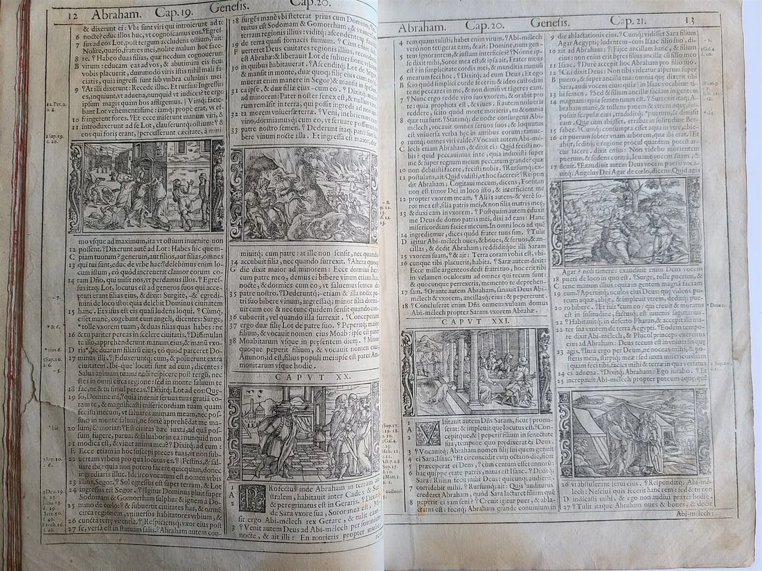 1576 BIBLE in LATIN FULLY ILLUSTRATED antique FOLIO RARE 16th CENTURY BIBLIA - 10