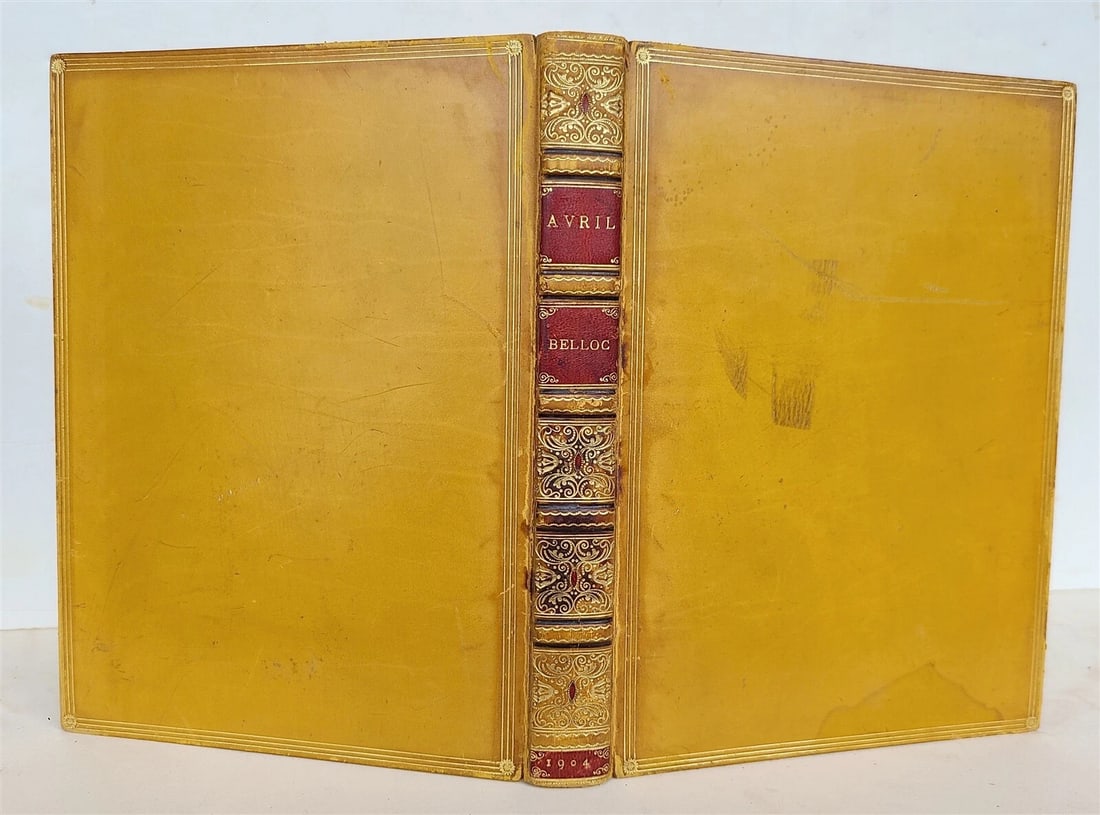 1904 AVRIL BEING ESSAYS on POETRY of FRENCH RENAISSANCE antique SIGNED BINDING: IL PASTOR FIDO Tragicomedia pastorale Venice; 1619 Size 2 1/8 by 4 1/4" Original vellum binding Good condition, front hinge broken, a few leaves with faded dampstain Text in Latin Please see my other 