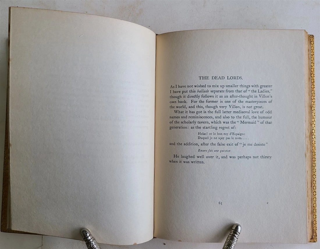 1904 AVRIL BEING ESSAYS on POETRY of FRENCH RENAISSANCE antique SIGNED BINDING - 6