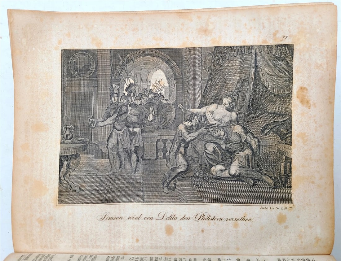 1829 BIBLE in GERMAN antique AMERICANA Philadelphia ILLUSTRATED w/ MAPS - 11