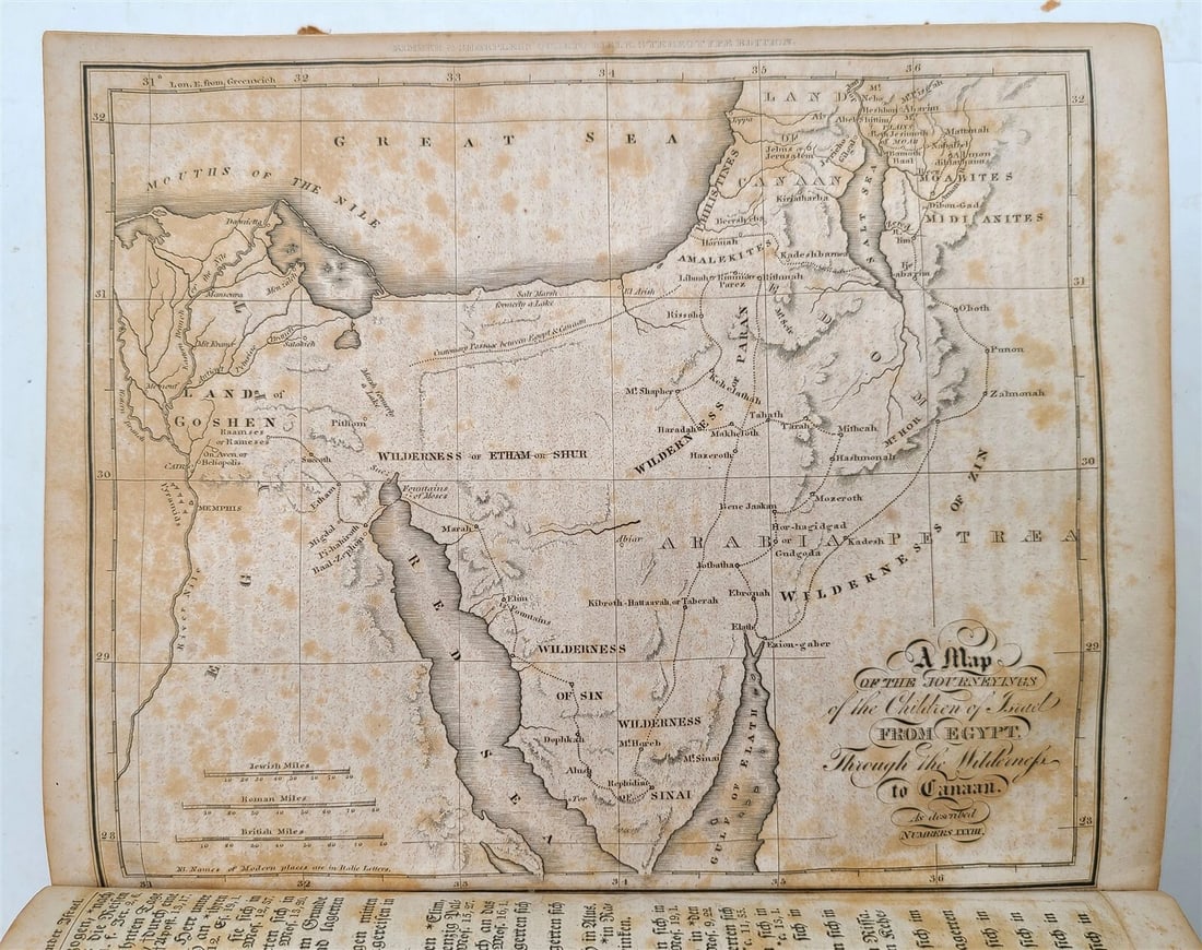 1829 BIBLE in GERMAN antique AMERICANA Philadelphia ILLUSTRATED w/ MAPS - 9