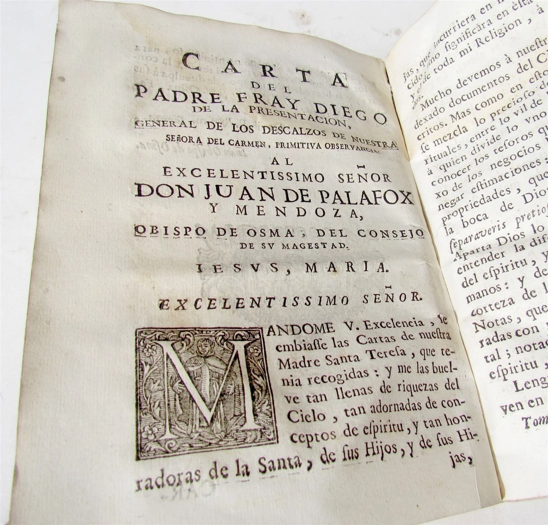 1724 2 volumes Cartas de Santa Teresa de Jesus by Teresa of Ávila antique books - 9