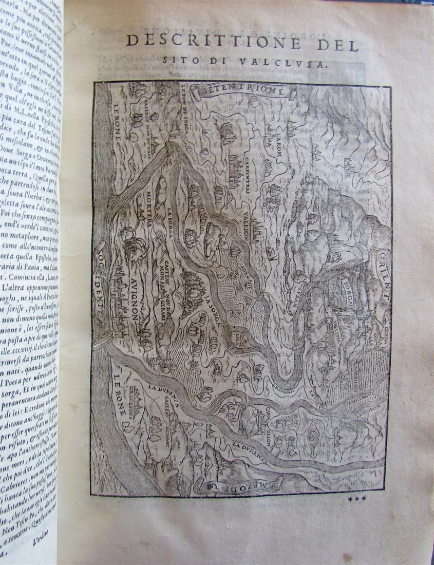 1553 PETRARCH VELLUM BINDING antique Con l'espositione di M. Giovanni Gesualdo - 3