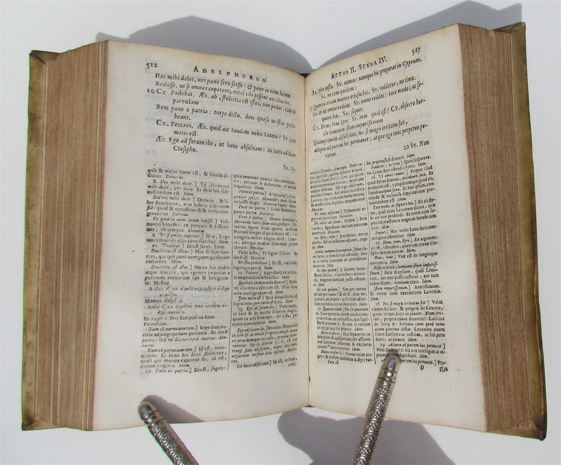 1686 TERENCE COMEDIES POETRY antique Publius Terentius Afer ARMORIAL VELLUM - 11