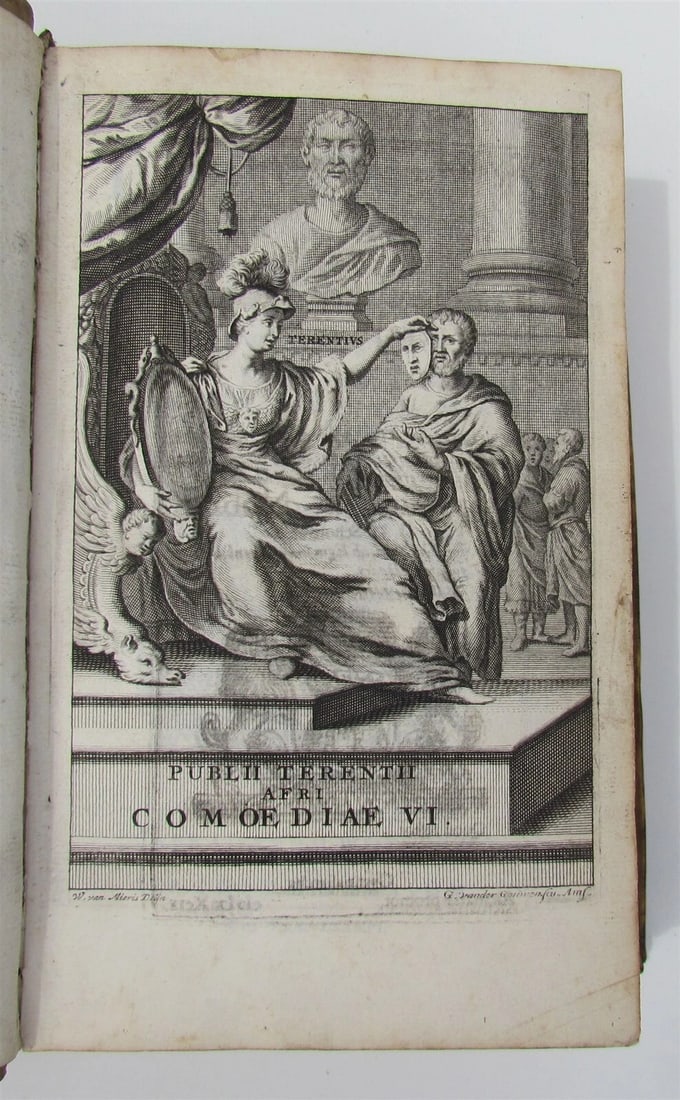 1686 TERENCE COMEDIES POETRY antique Publius Terentius Afer ARMORIAL VELLUM - 5