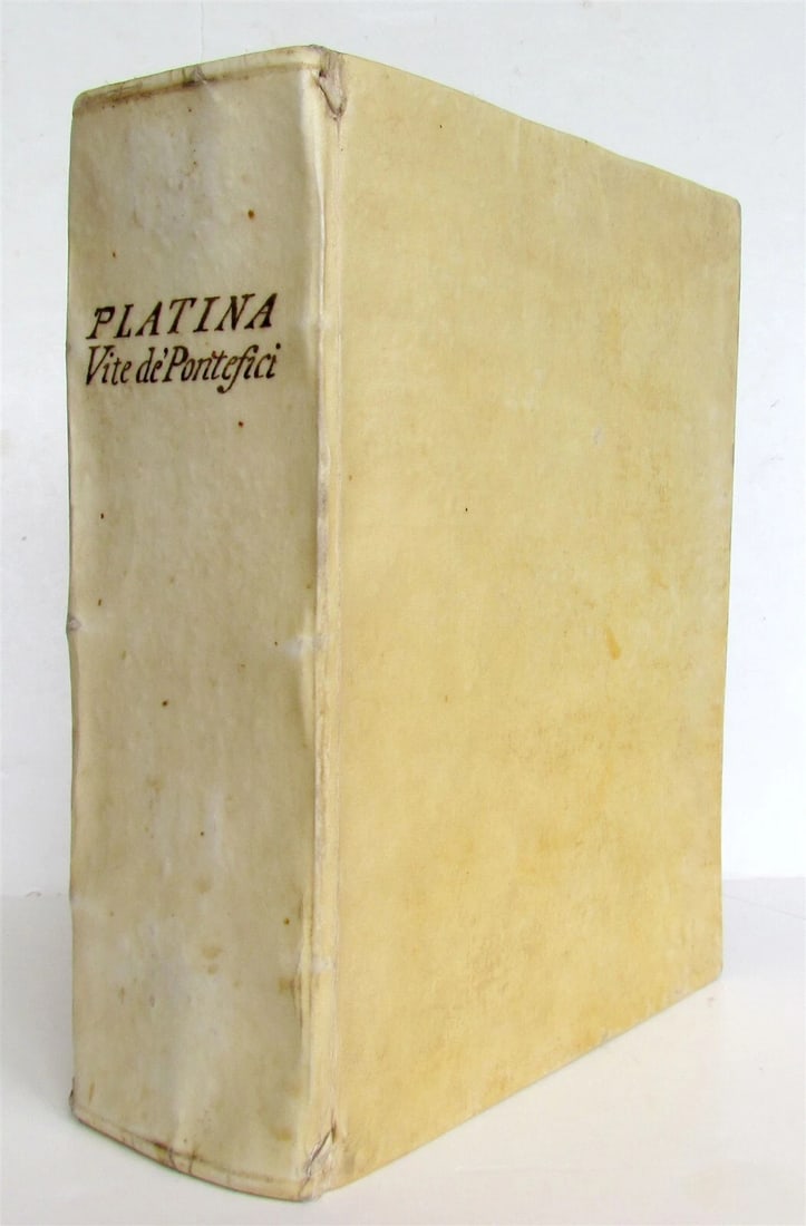 1643 BARTOLOMEO PLATINA LIVES of POPES antique 17th CENTURY ILLUSTRATED - 2