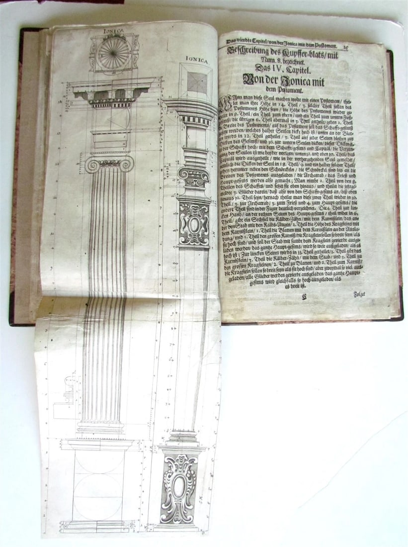 1672 ARCHITECTURE Georg Caspar ERASMUS antique ILLUSTRATED Seulen-Buch GERMAN - 8