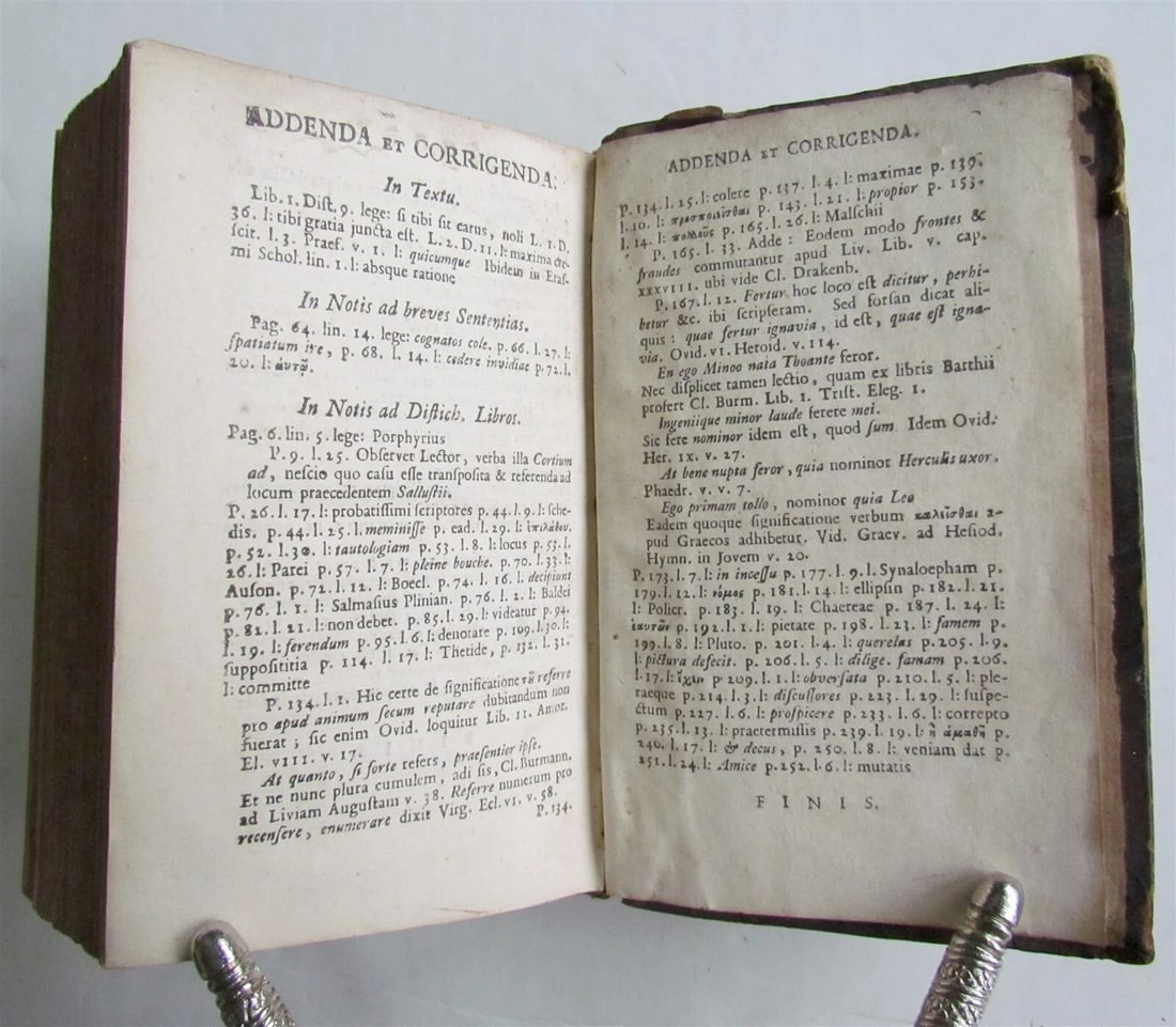 1735 DISTICHA DE MORBIUS AD FILIUM antique Distichs of Cato by Dionisii Catonis - 10