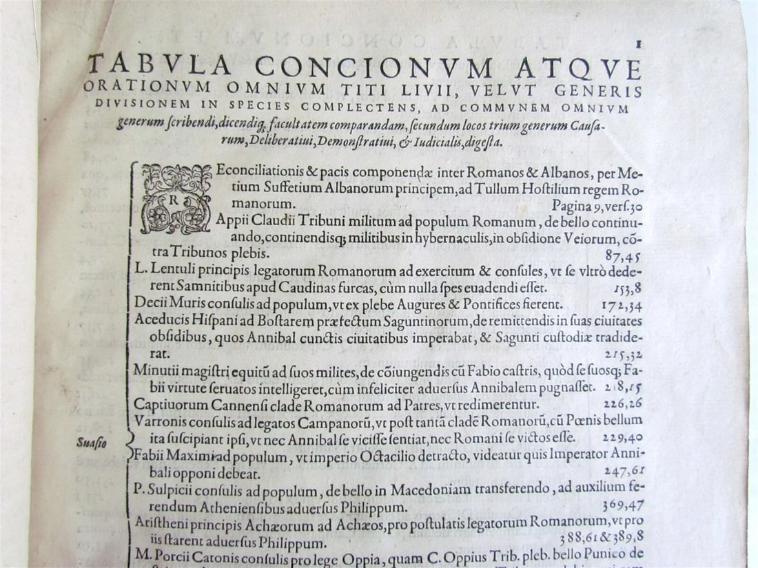 1588 ROMAN HISTORY by TITUS LIVIUS ANTIQUE 16th CENTURY FOLIO - 10