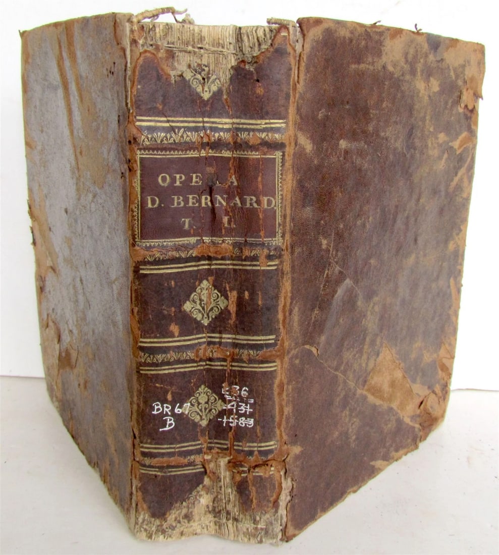 1583 2 volumes ANTIQUE 16th century D.BERNARDI OPERA Bernard of Clairvaux VENICE - 8