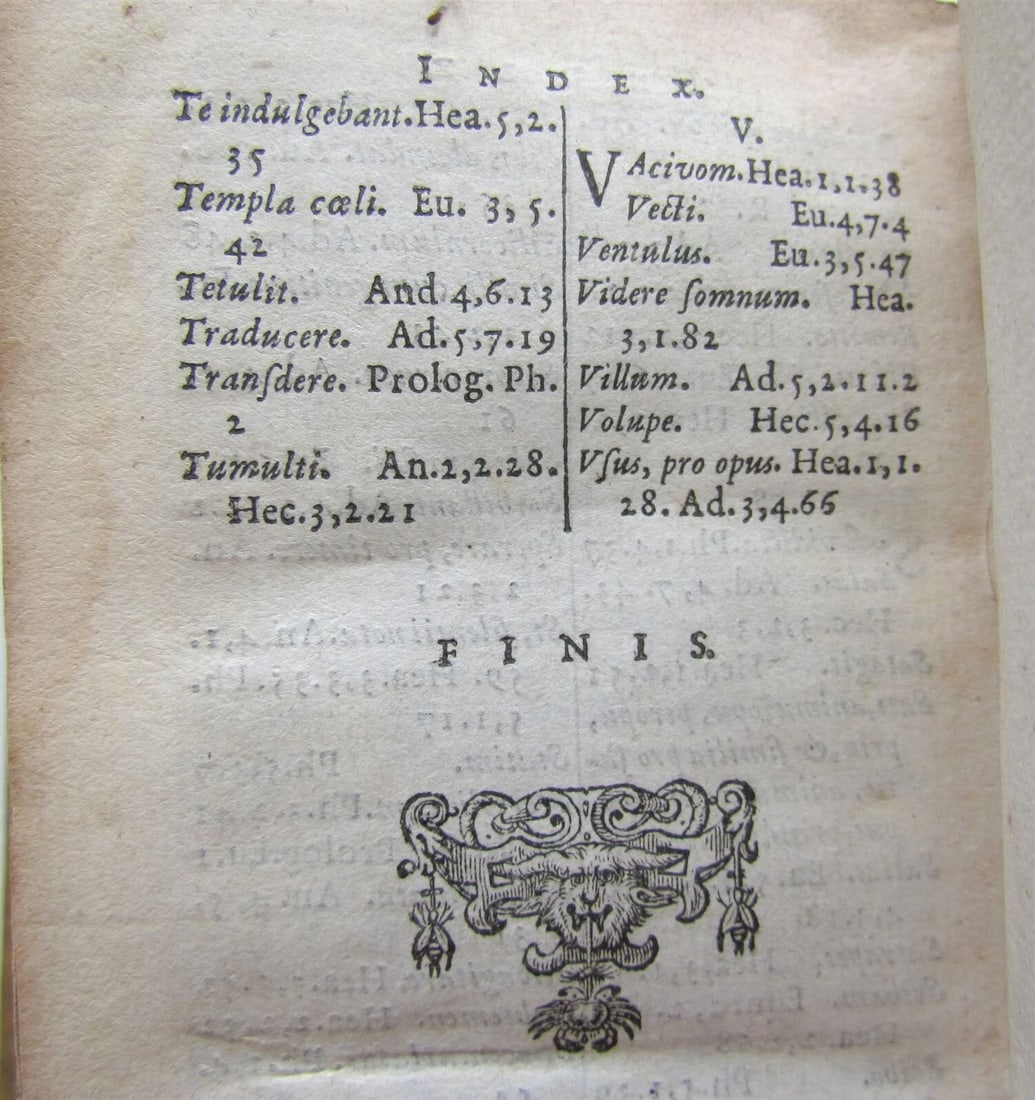 1635 ELZEVIR PRESS TERENCE COMEDIES POETRY antique VELLUM BINDING - 6