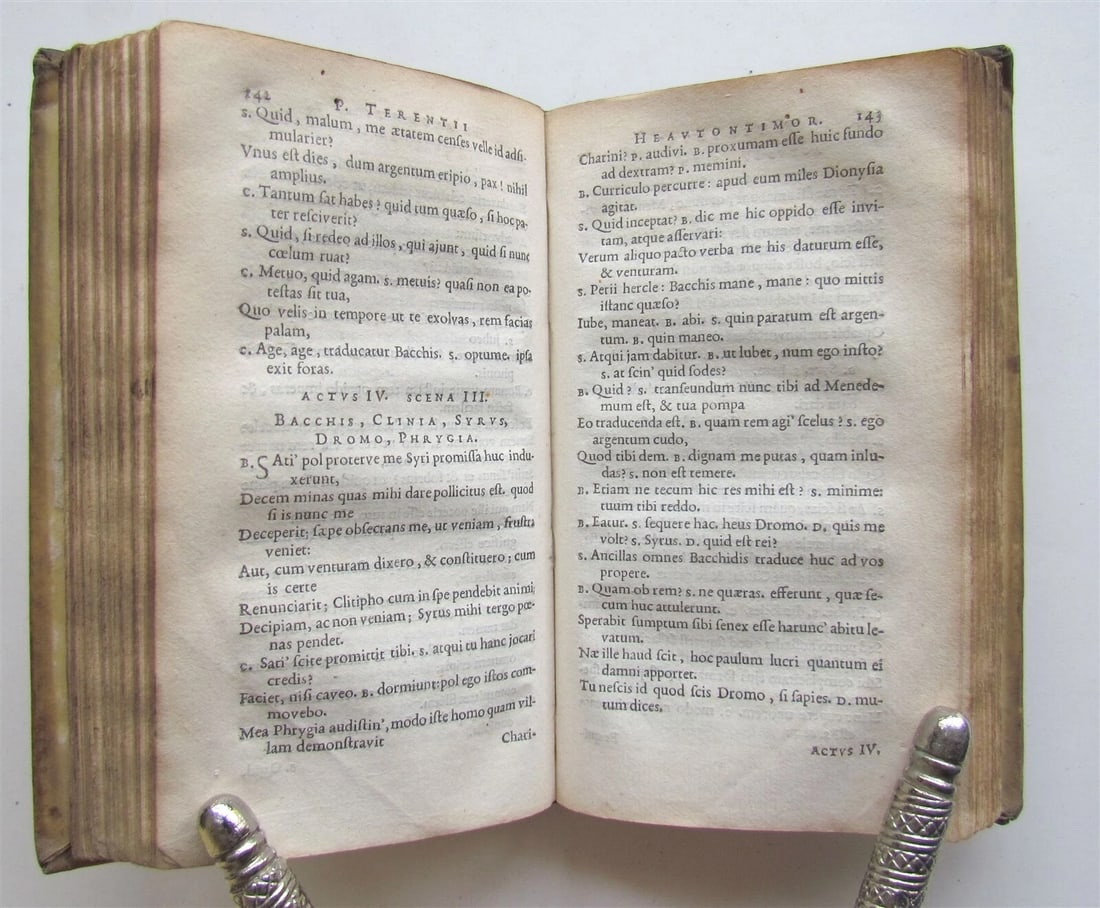 1635 ELZEVIR PRESS TERENCE COMEDIES POETRY antique VELLUM BINDING - 7