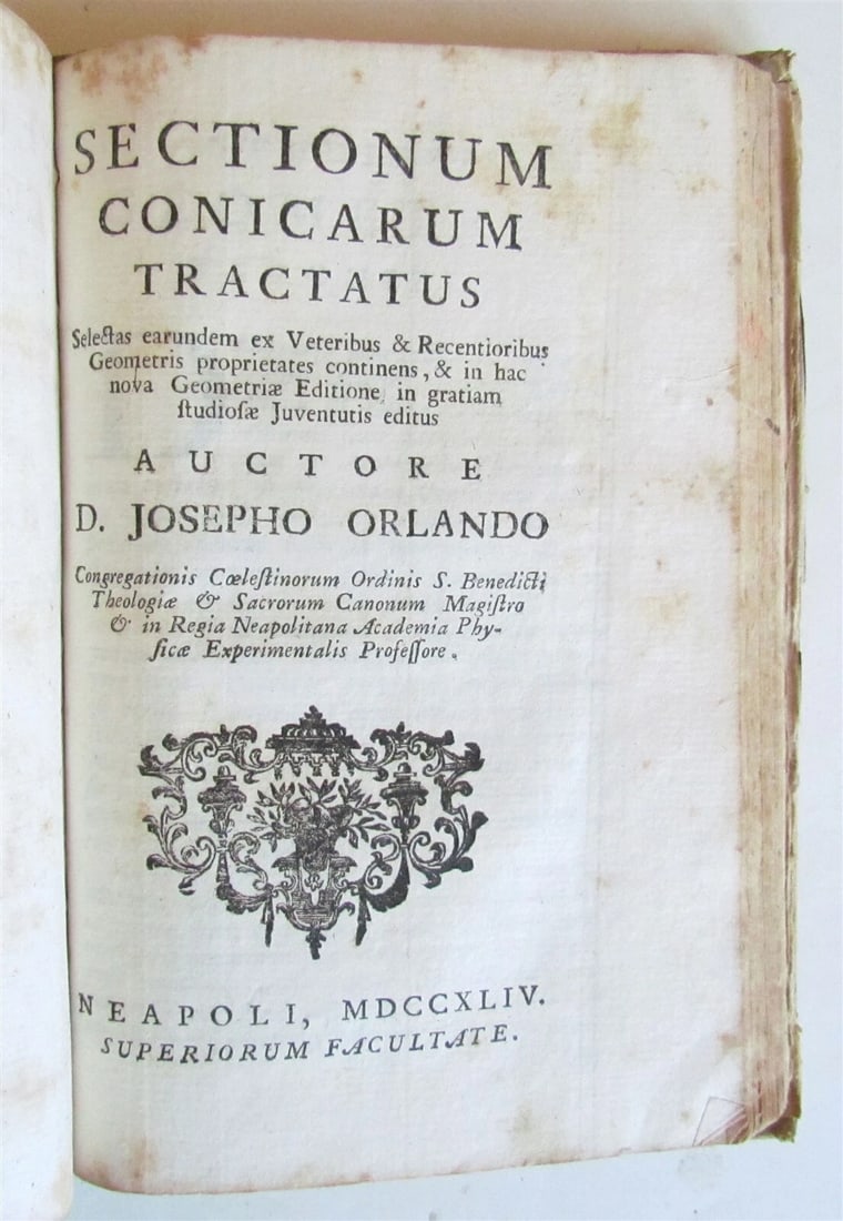 1744 MATHEMATICS EUCLID GEOMETRY ARCHIMEDE THEOREMATA antique ILLUSTRATED vellum - 10