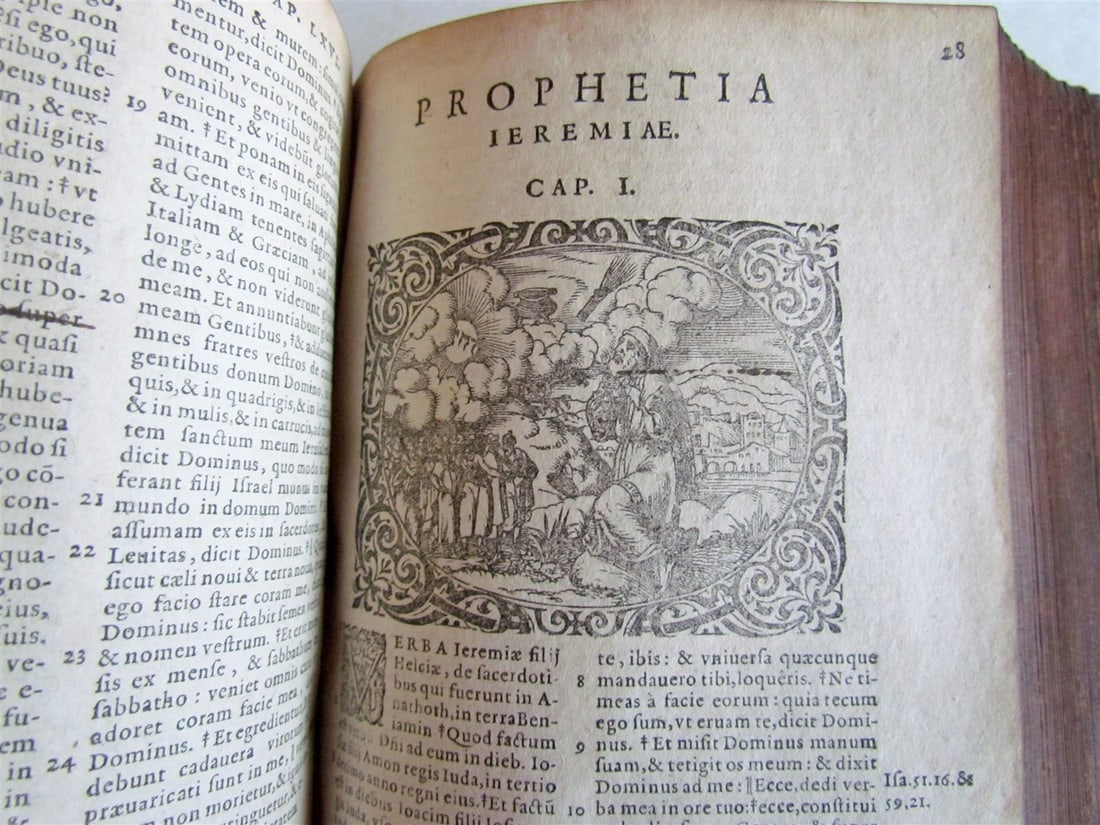 1585 BIBLE ILLUSTRATED Jost Amman & Virgil Solis BIBLIA SACRA antique PIGSKIN - 5