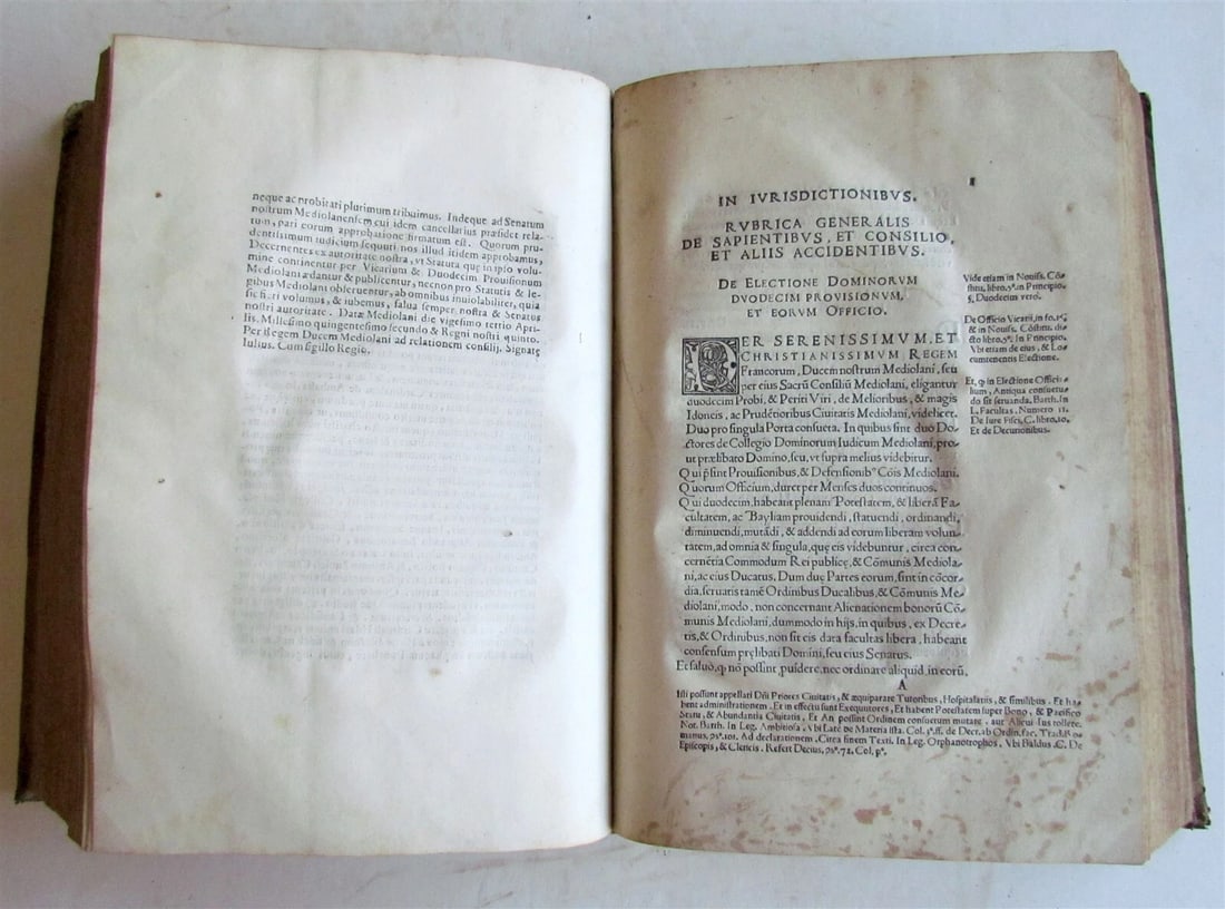 1552 MILAN HISTORY antique VELLUM BOUND FOLIO 16th CENTURY Statuti di Milano - 8