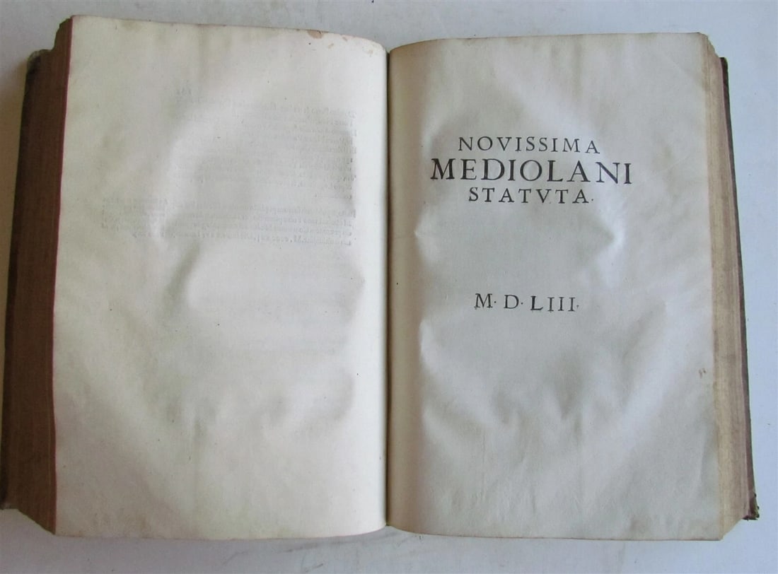 1552 MILAN HISTORY antique VELLUM BOUND FOLIO 16th CENTURY Statuti di Milano - 9