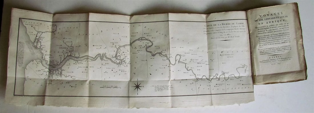 1804 TRAVELS of Ledyard & Lucas in Africa antique w/ MAPS Voyages de MM. Lédyard (1 of 9)