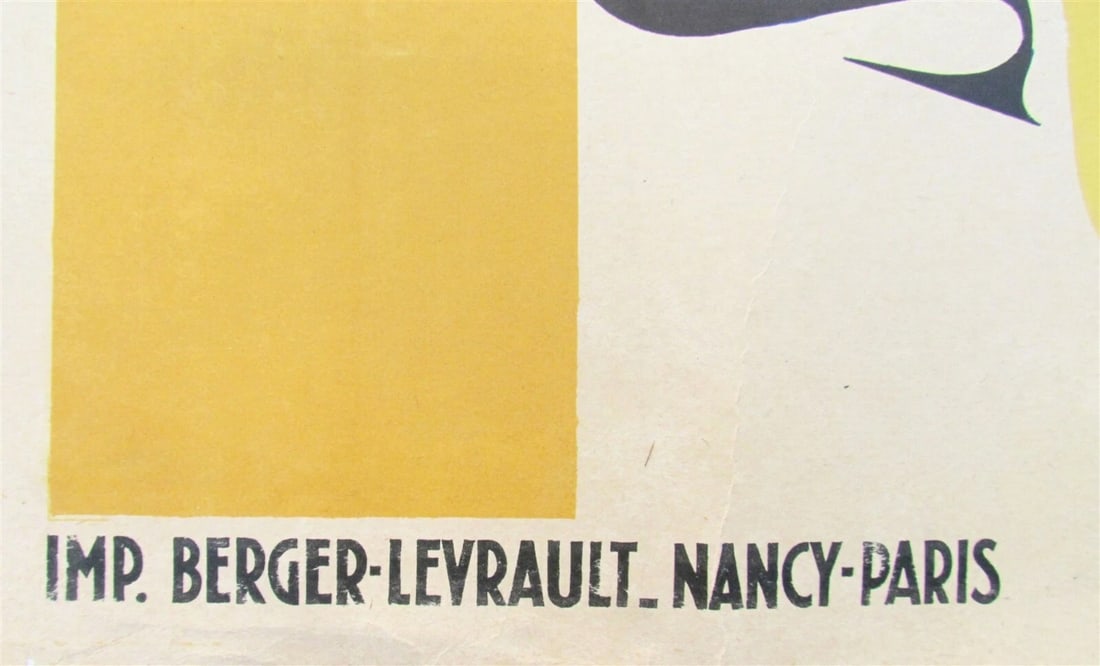 1950s LARGE FRENCH POSTER vintage RADIO ADVERTISING 47 by 62.5" - 2