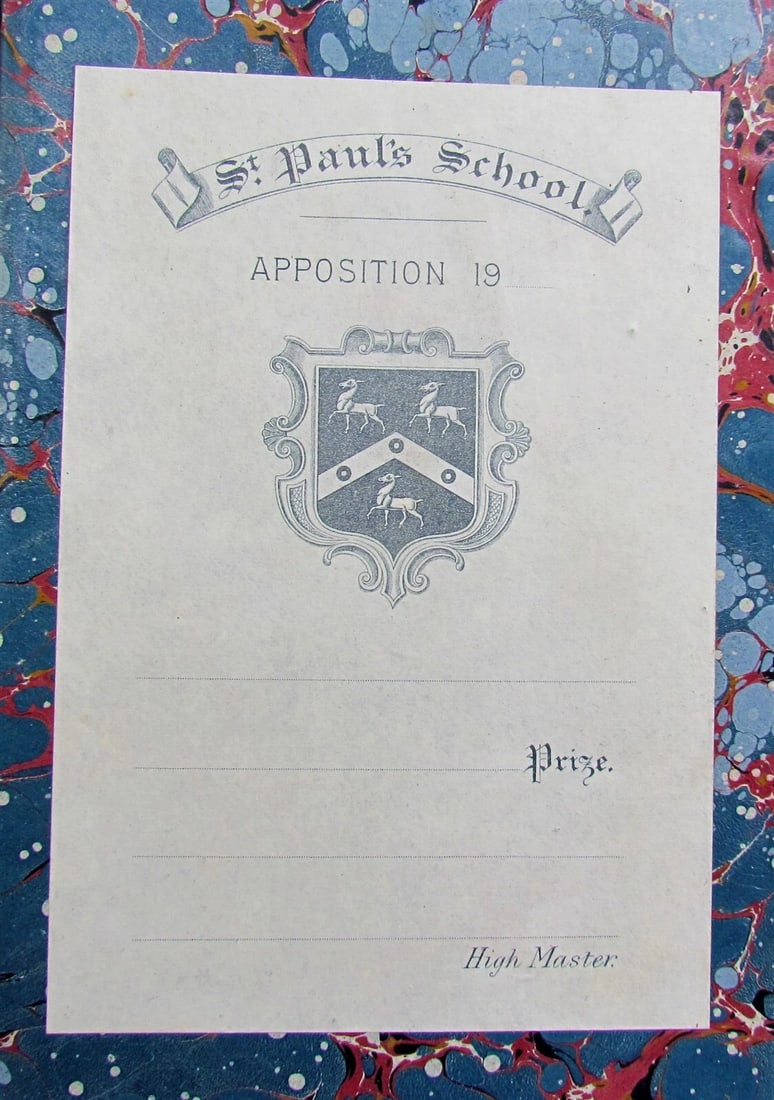 1909 LIFE of JOHN COLET FOUNDER of ST.PAUL'S SCHOOL antique DECORATIVE BINDING - 10
