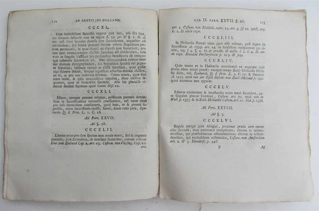 1800 ROMAN DUTCH LAW antique Theses selectae juris Hollandici et Zelandici - 7