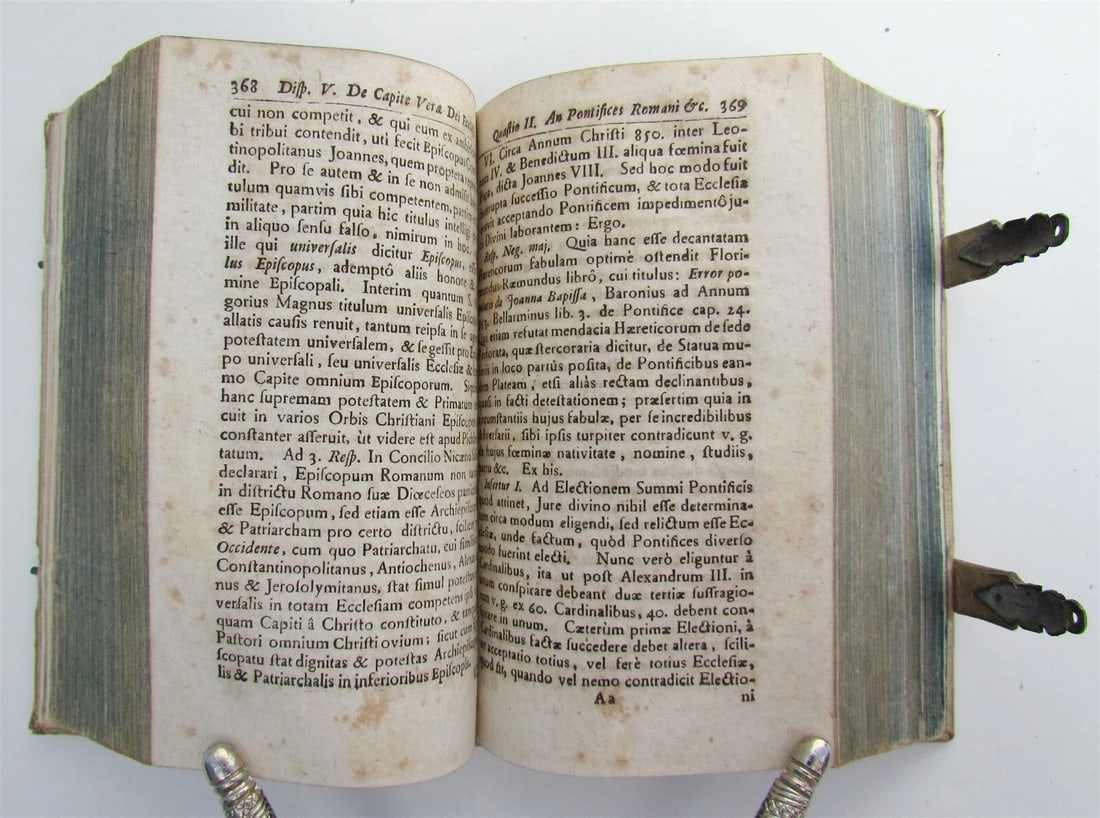 1738 COLUMNA et FIRMAMENTUM VERITATIS antique PIGSKIN BOUND in LATIN - 10