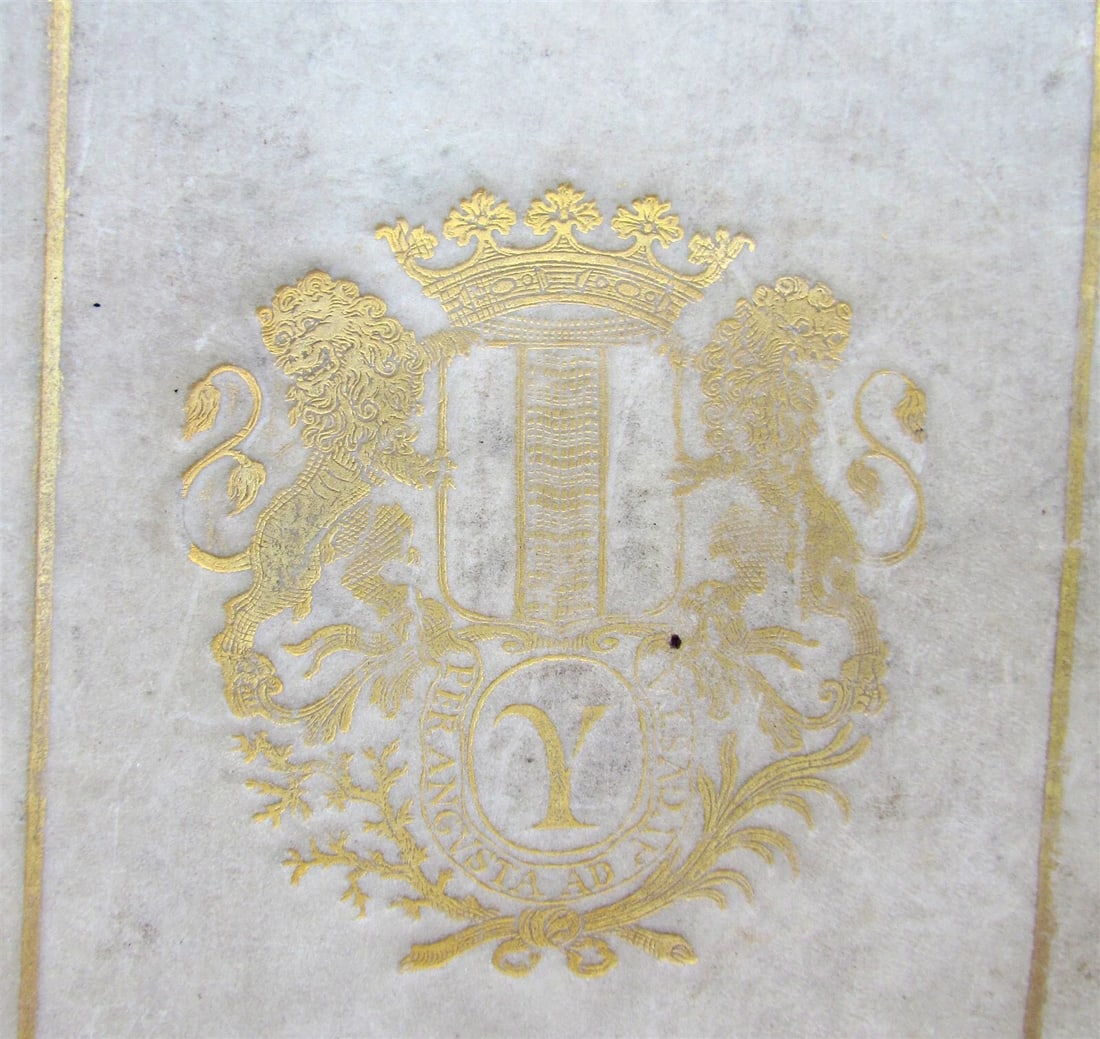 1740 PHARSALIA by LUCAN ARMORIAL VELLUM BINDING antique De Bello Civili - 8