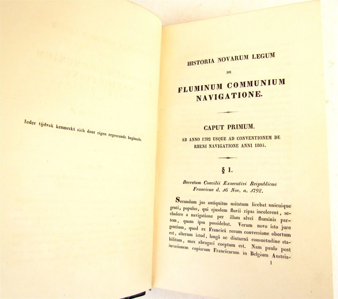 1835 HISTORY of RIVER NAVIGATION LAWS antique by I.L. Cremer van den Bergh - 4