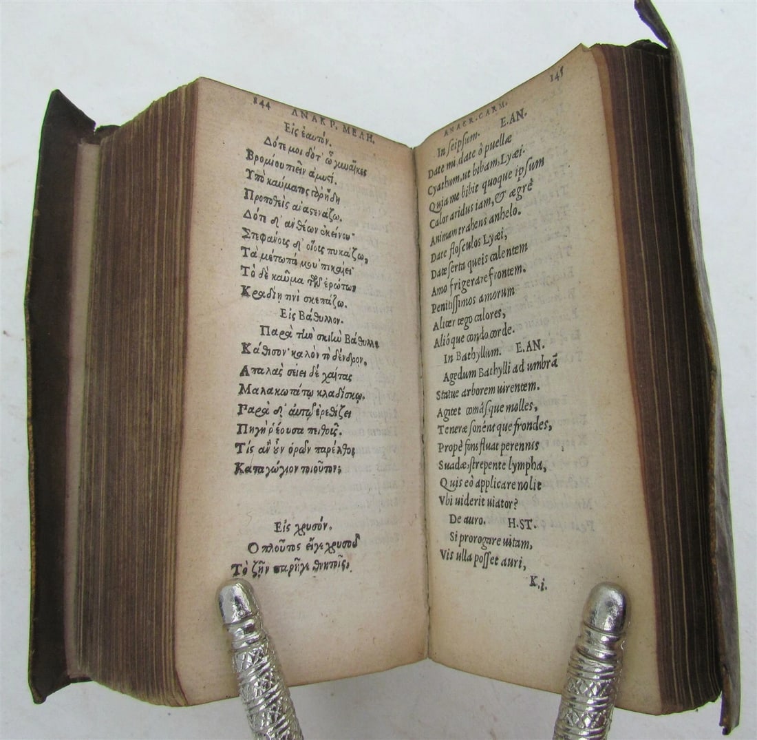 1566 PINDARI OLYMPIA vellum bound ANTIQUE Pindarus GREEK & LATIN Poetry - 9