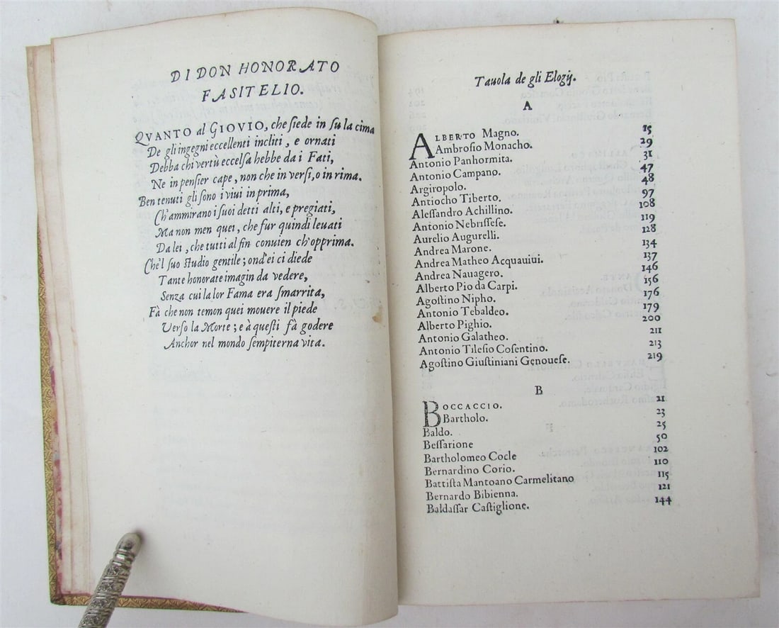 1552 Inscriptions placed under the True Images of the Famous Men antique book - 5