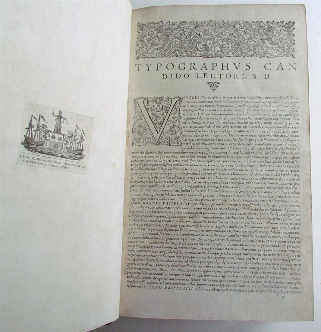 1620 Dictionarium Octolingue Ambrose Calepini antique MASSIVE FOLIO 7 LANGUAGES - 5