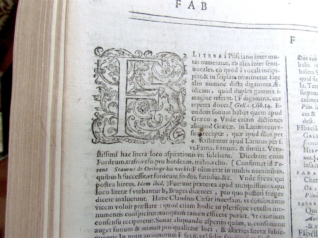 1620 Dictionarium Octolingue Ambrose Calepini antique MASSIVE FOLIO 7 LANGUAGES - 7