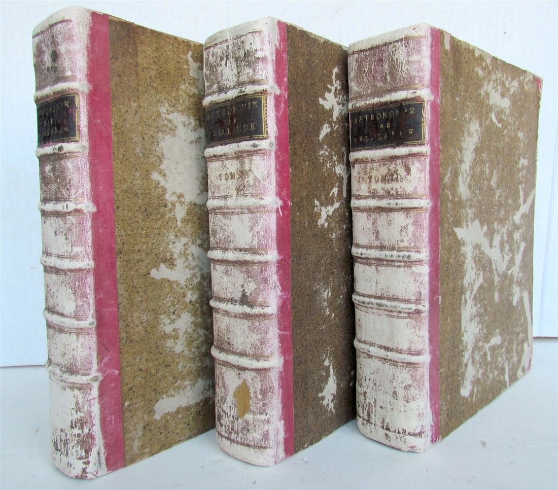 1771 ASTRONOMY 3 volumes FULLY ILLUSTRATED by J.J. de La Lande in FRENCH ANTIQUE: Louis of Granada (Ludovico Granatensi). Sylva locorum communium omnibus divini verbi concionatoribus, nec non variarum lectionum studiosis... Lyon, S.Pesnot; 1587. With woodcut printer's mark at the t