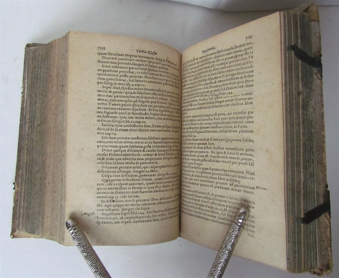 1587 Louis of Granada ANTIQUE PIGSKIN BINDING w/ CLASPS 16th century - 10