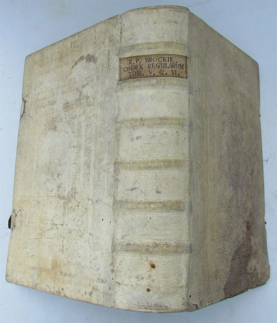 1759 PIGSKIN BOUND ANTIQUE FOLIO MONASTIC LIFE Codex Regularum by L. Holstenii: NATURAL HISTORY of the POLYPES by BAKER, Henry (1698-1774). Essai sur l'histoire du polype, insecte. Paris: Chez Durand, 1744. 8vo: 4 3/4 by 7 1/4" (172 x 116 mm). 22 engraved folding plates. Title so