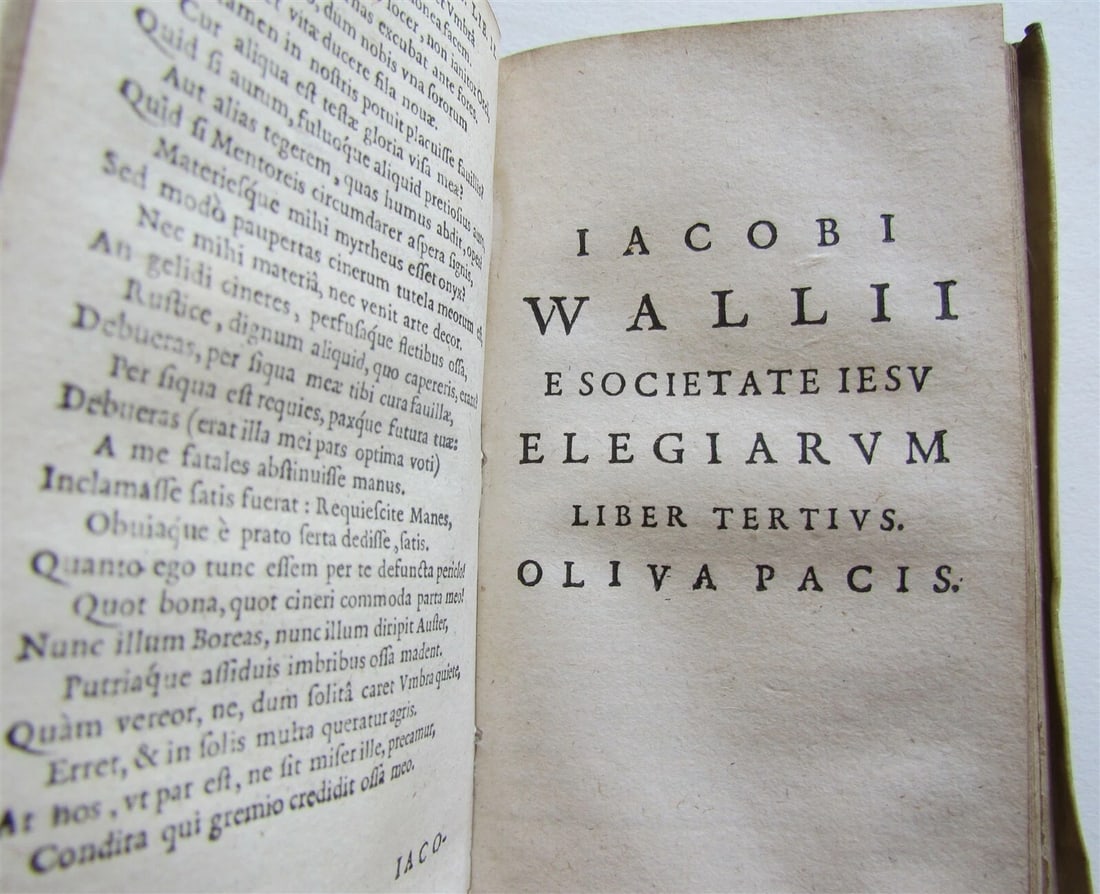 1657 PLANTIN PRESS POETRY by Jacobus Wallius ANTIQUE VELLUM BOUND 17th CENTURY - 8