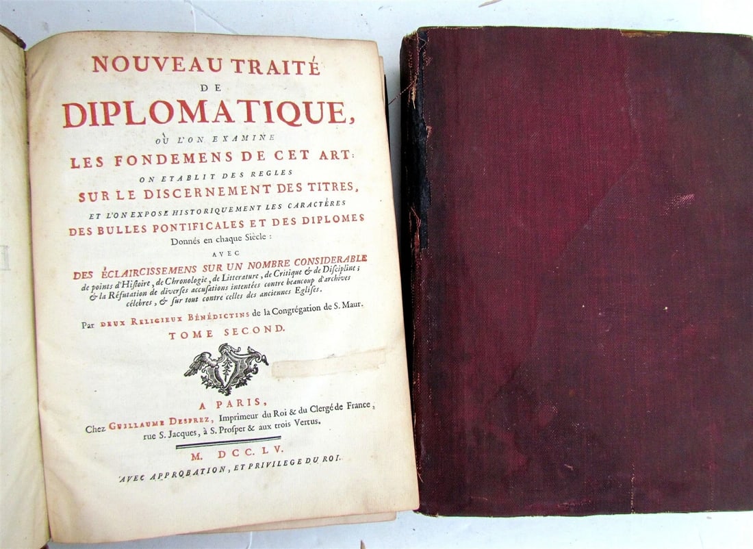 1750 6 volumes FRENCH DIPLOMATIC TREATISE antique ILLUSTRATED RARE: HISTORIE VAN 'T LEVEN EN WONDERWERKEN VAN JEZUS CHRISTUS; getrokken uit de geschiedenissen van het Oude en Nieuwe verbond. Augustijn Calmet. Amsterdam, H.W. Welbergen, 1741. (20), 270, (18) pp. Engrav