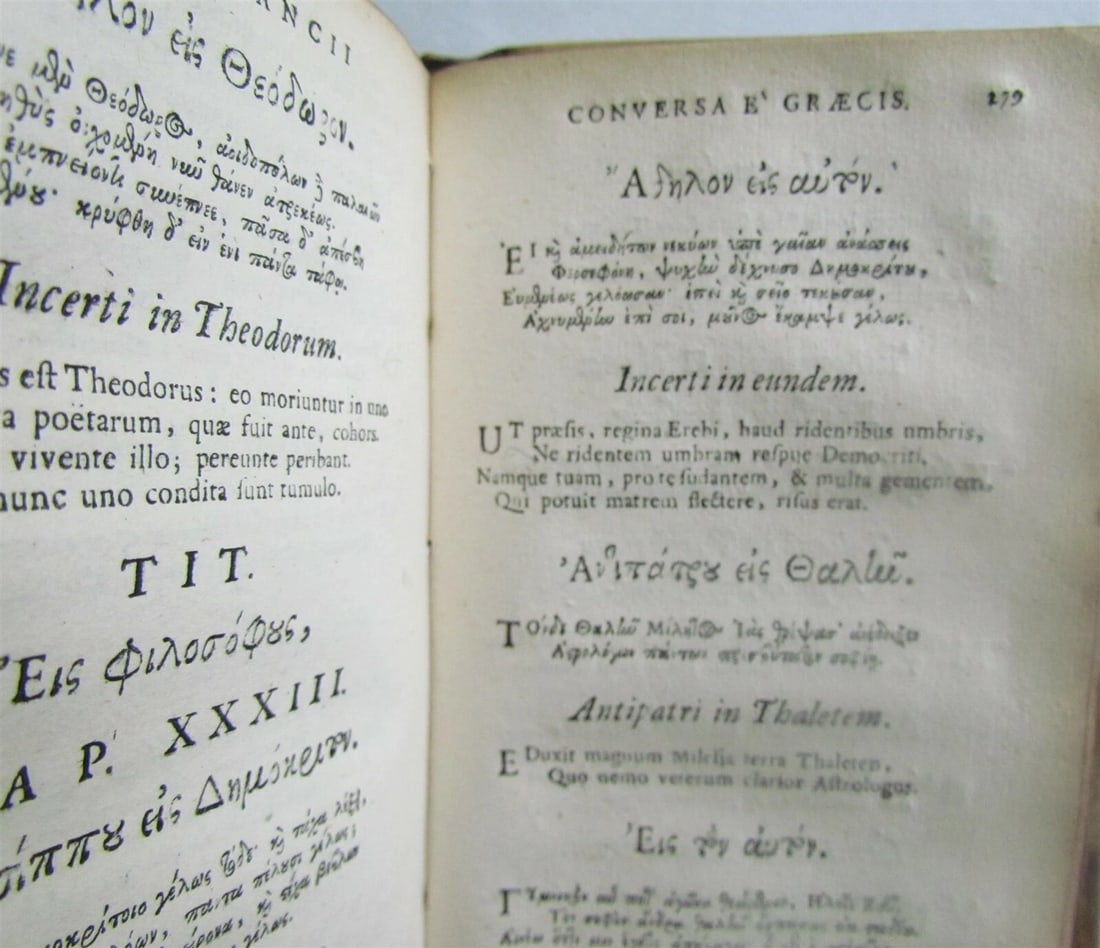 1682 LATIN POETRY COLLECTION by Petrus Francius PRIZED VELLUM BINDING ANTIQUE - 10