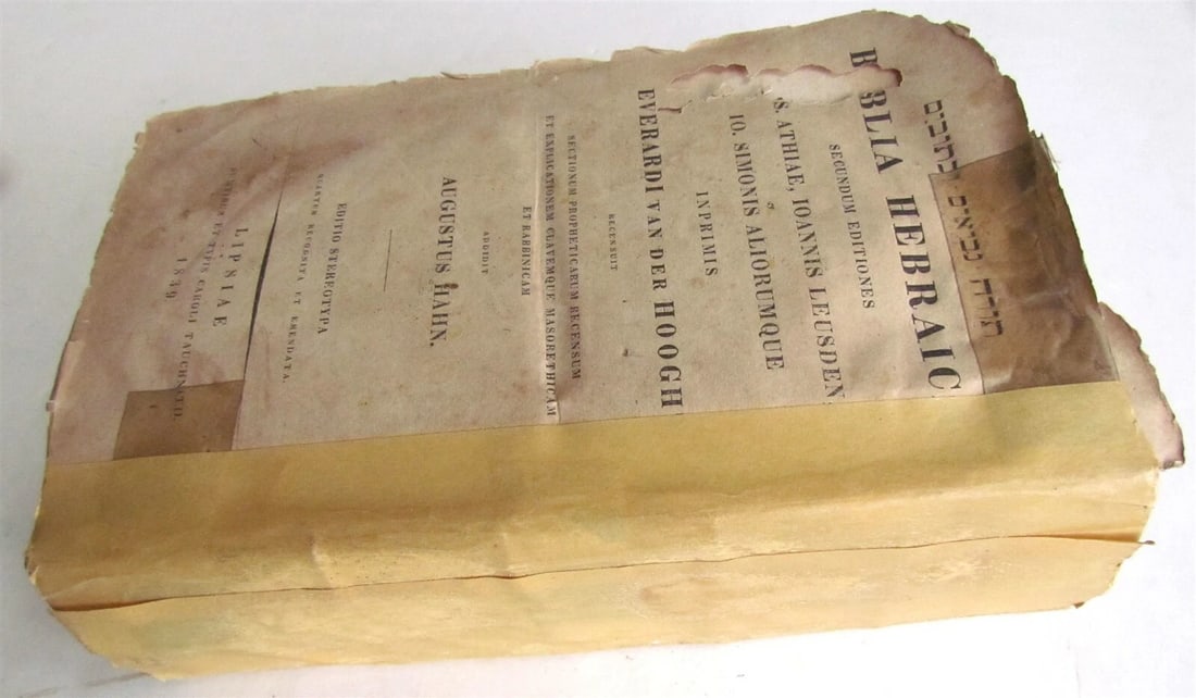 BIBLIA HEBRAICA 1839 antique BIBLE - 3
