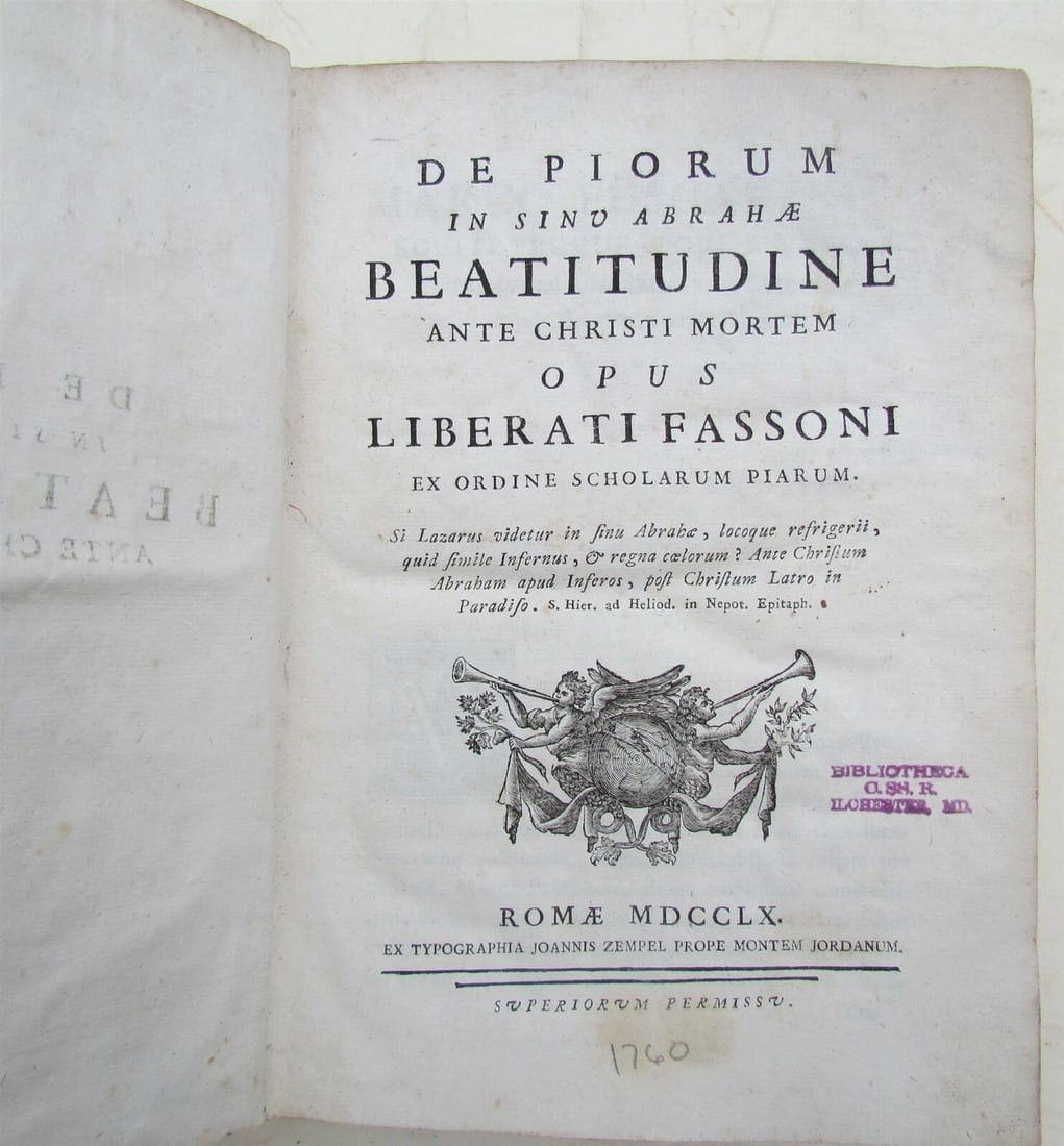 1760 VELLUM BINDING BEATITUDINE ANTE CHRITSI MORTEM OPUS ANTIQUE - 2