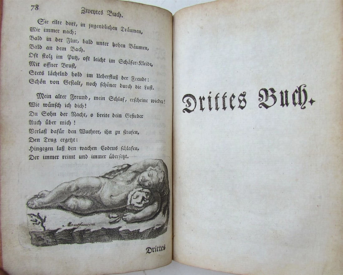 1754 VELLUM BOUND German baroque compilation of songs and poems by F. Hagedorn - 8