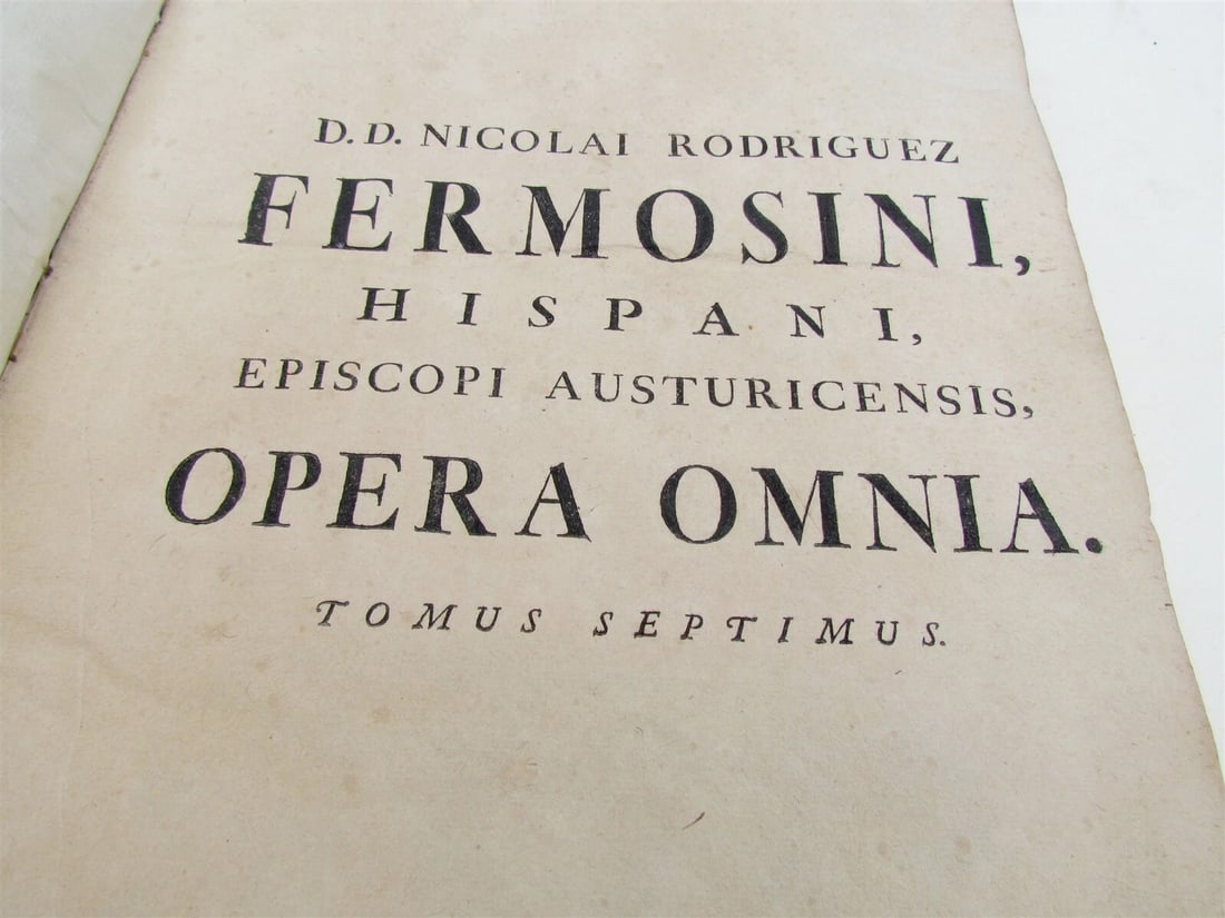 1741 VELLUM BOUND ANTIQUE FOLIO by N. Fermosini HISPANI EPISCOPI - PROBATIONIBUS - 5