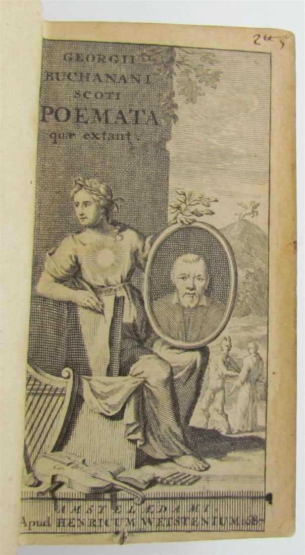 1687 SCOTTISH POETRY by George BUCHANAN antique: [1672 ELZEVIER] RENATI RAPIN - Hortorum libri, Eclogae, Liber de carmine pastorali, Odae. Bound with: Eclogae cum dissertatione by Carmine pastorali. Lugduni Batavorum, ex officina Arnoldi Doude (impr